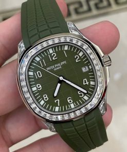 Đồng hồ Patek Philippe Aquanaut 5168 Rep 11 cao cấp màu xanh lá cây GRF 42mm (2)