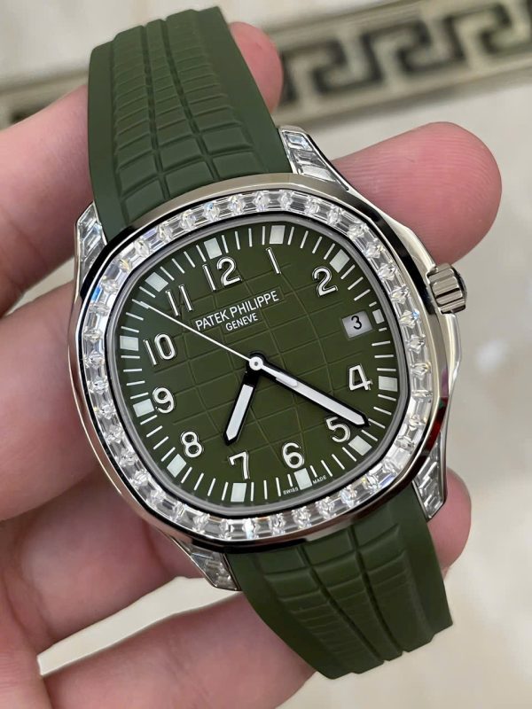 Đồng hồ Patek Philippe Aquanaut 5168 Rep 11 cao cấp màu xanh lá cây GRF 42mm (2)