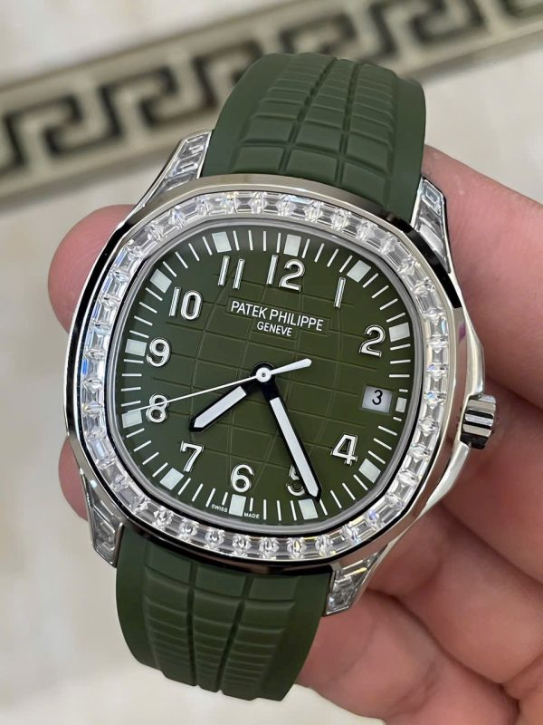 Đồng hồ Patek Philippe Aquanaut 5168 Rep 11 cao cấp màu xanh lá cây GRF 42mm (2)