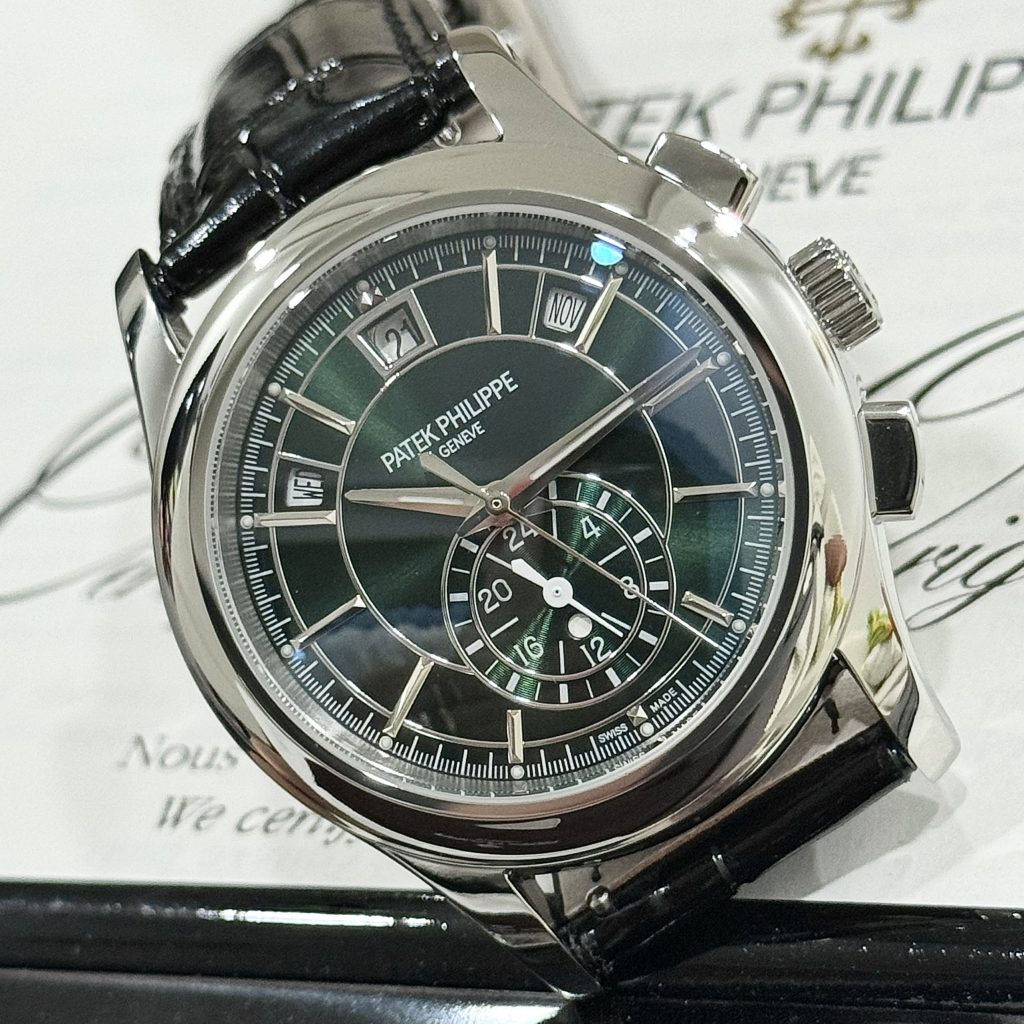 Đồng hồ Patek Philippe Fake máy Thụy Sỹ Complications 5270 mặt xanh lá 40mm (7)