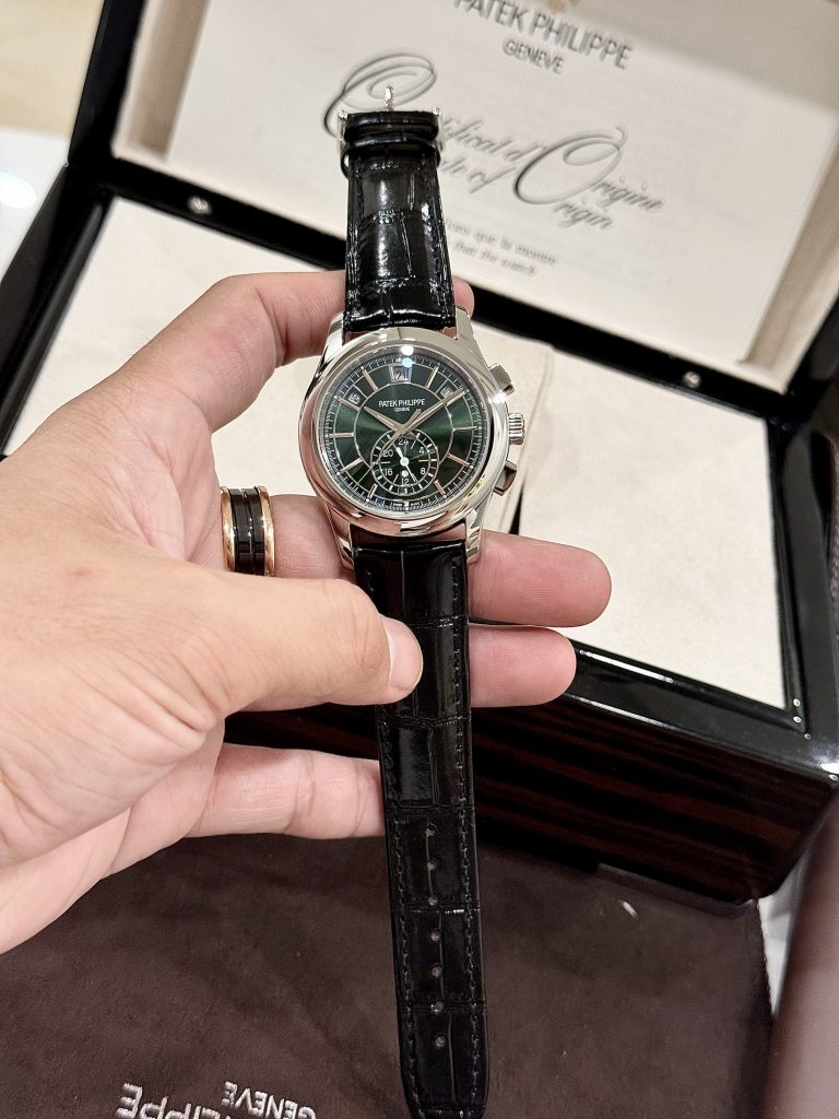 Đồng hồ Patek Philippe Fake máy Thụy Sỹ Complications 5270 mặt xanh lá 40mm (7)