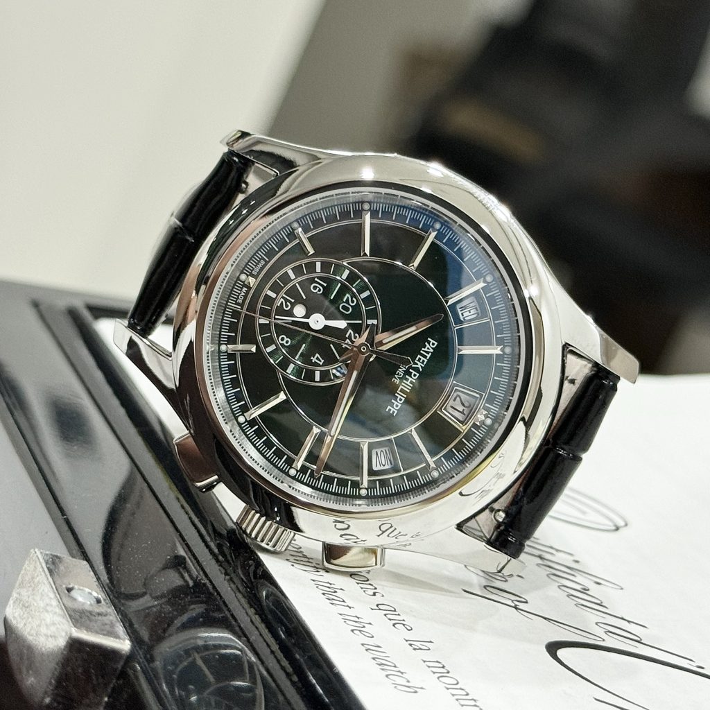 Đồng hồ Patek Philippe Fake máy Thụy Sỹ Complications 5270 mặt xanh lá 40mm (7)