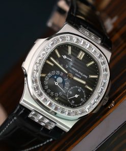 Đồng hồ Patek Philippe Nautilus 5724G Replica 11 đính đá baguette nhà máy PPF 40mm (2)
