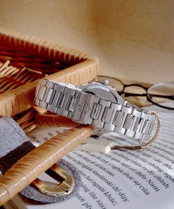 Đồng hồ Patek Philippe Nautilus nữ niềng đá mặt trắng Fake cao cấp 35mm (9)