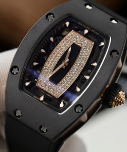 Đồng hồ Richard Mille RM07-01 Replica 11 vỏ gốm đen dây cao su 36mm (2)