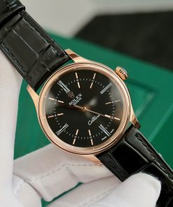 Đồng hồ Rolex Cellini 50505 Replica máy Thụy Sỹ màu đen 39mm (1)