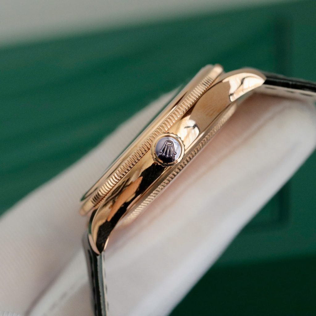 Đồng hồ Rolex Cellini 50505 Replica máy Thụy Sỹ màu đen 39mm (1)