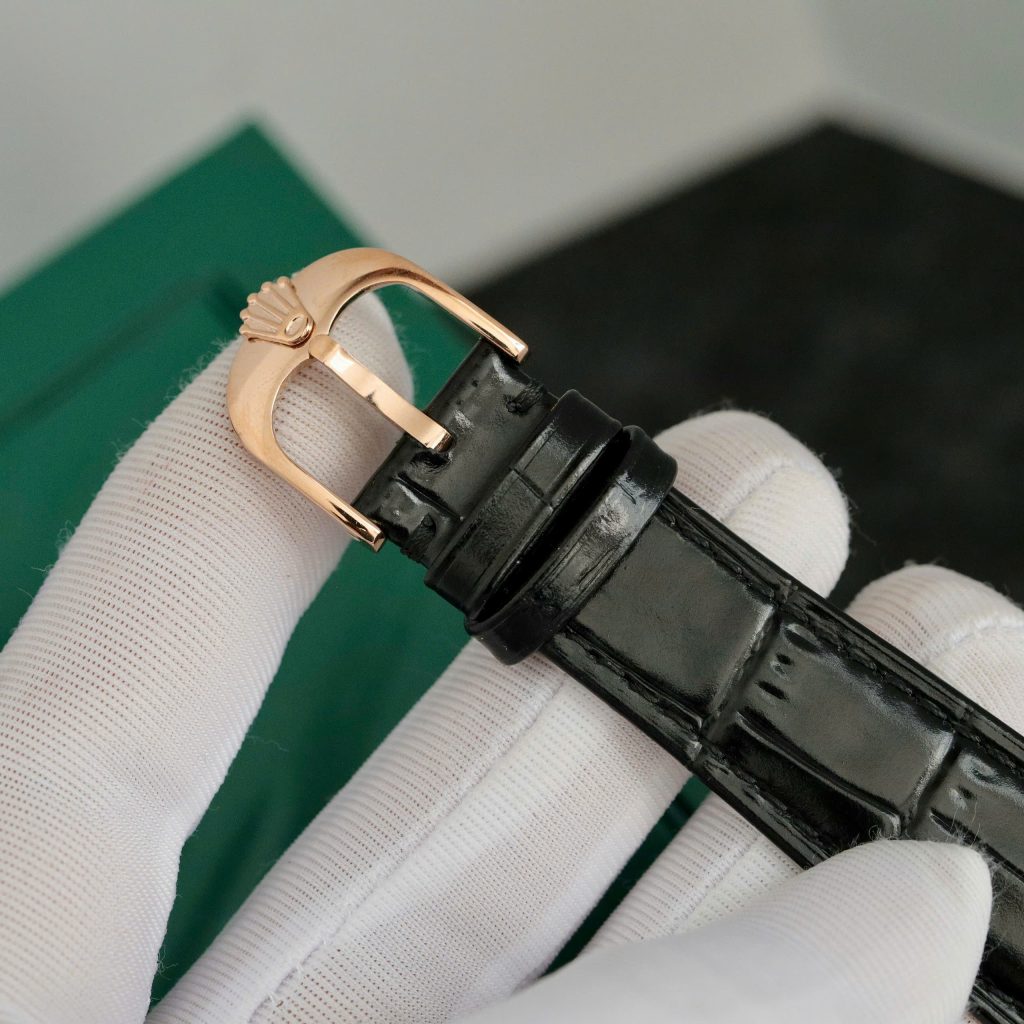 Đồng hồ Rolex Cellini 50505 Replica máy Thụy Sỹ màu đen 39mm (1)