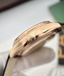 Đồng hồ Rolex Cellini Dual Time Replica cao cấp nhất màu đen 39mm (6)