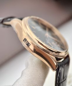 Đồng hồ Rolex Cellini Dual Time Replica cao cấp nhất màu đen 39mm (6)