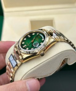 Đồng hồ Rolex Day-Date 128238 mặt xanh ombre 158gram Rep 11 nhà máy QF 36mm (1)