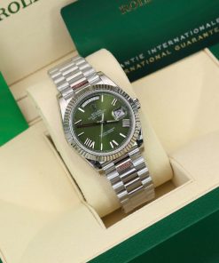 Đồng hồ Rolex Day-Date 228236 Chế Tác mặt xanh lá cây trọng lượng 175gram GM factory 40mm (2)