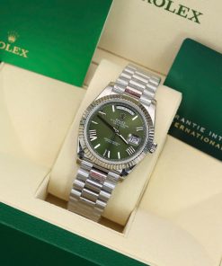 Đồng hồ Rolex Day-Date 228236 Chế Tác mặt xanh lá cây trọng lượng 175gram GM factory 40mm (7)