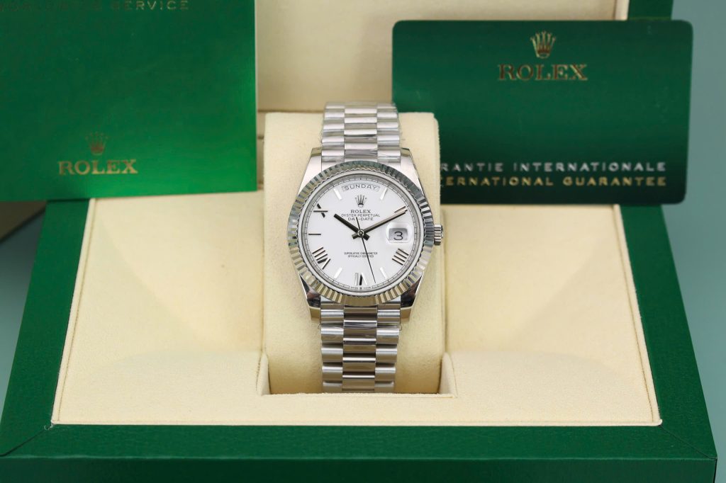Đồng hồ Rolex Day-Date 228236 Rep 1 1 mặt trắng trọng lượng 175gram GM factory 40mm (2)