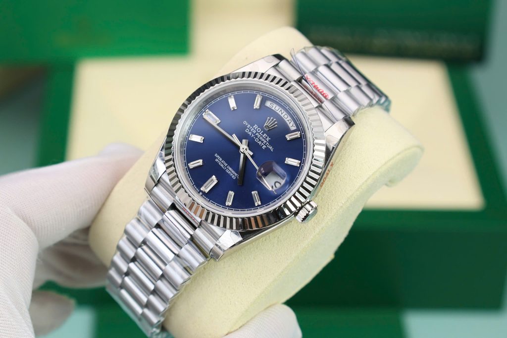 Đồng hồ Rolex Day-Date 228236 Rep 11 mặt xanh blue trọng lượng 175gram GM factory 40mm (2)
