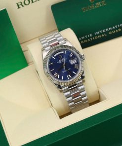 Đồng hồ Rolex Day-Date 228236 Replica 11 mặt xanh blue cọc số la mã 175gram GMF 40mm (2)