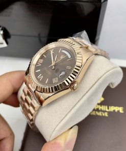 Đồng hồ Rolex Day-Date Chocolate nam cọc số la mã Fake cao cấp 38-40mm