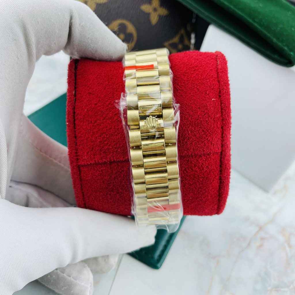 Đồng hồ Rolex Day-Date nam Green cọc số dạ quang Super Fake máy cơ Nhật 37mm