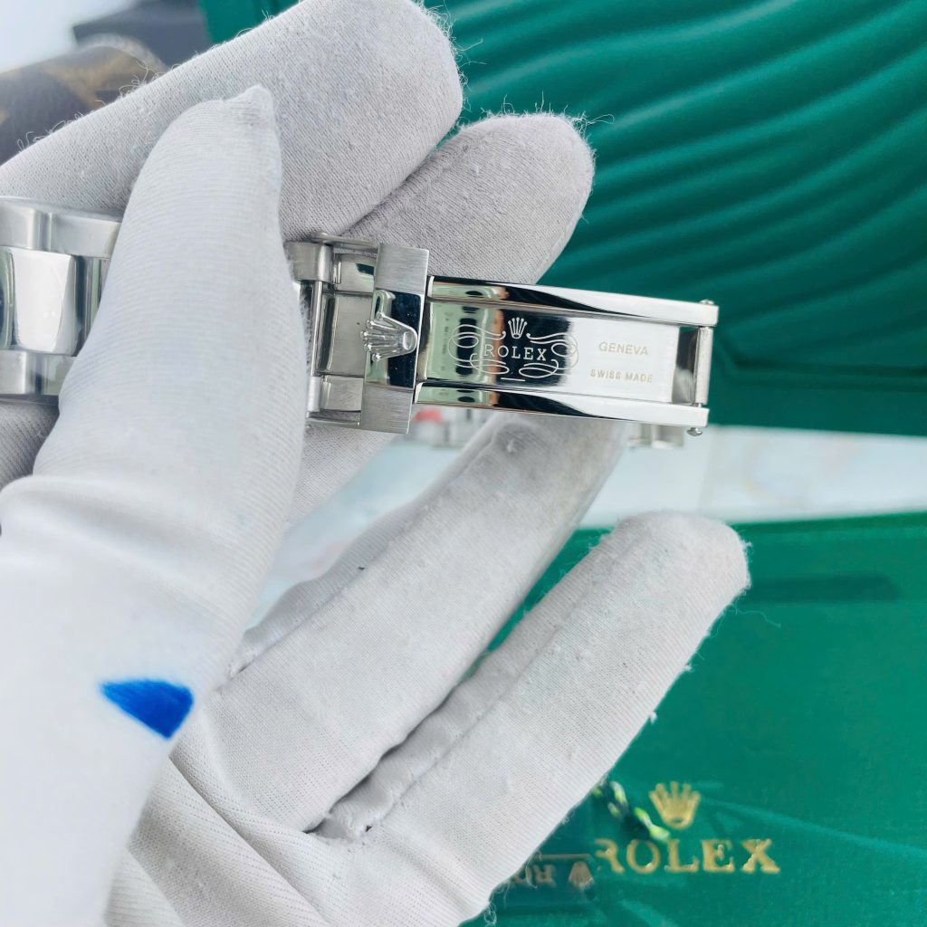 Đồng hồ Rolex Daytona Cosmograph cơ nhật mặt xanh băng Fake cao cấp 40mm