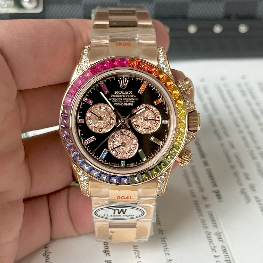 Đồng hồ Rolex Daytona Rainbow Replica cao cấp nhà máy TW 40mm (1)