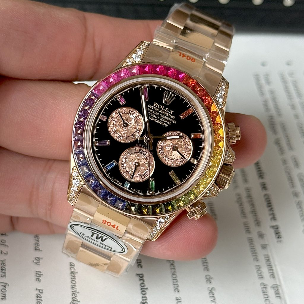 Đồng hồ Rolex Daytona Rainbow Replica cao cấp nhà máy TW 40mm (1)