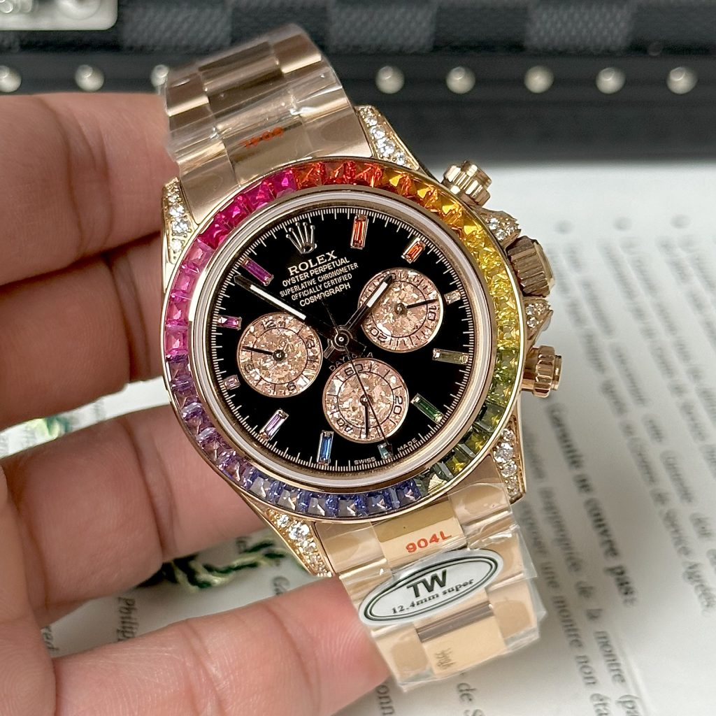 Đồng hồ Rolex Daytona Rainbow Replica cao cấp nhà máy TW 40mm (1)