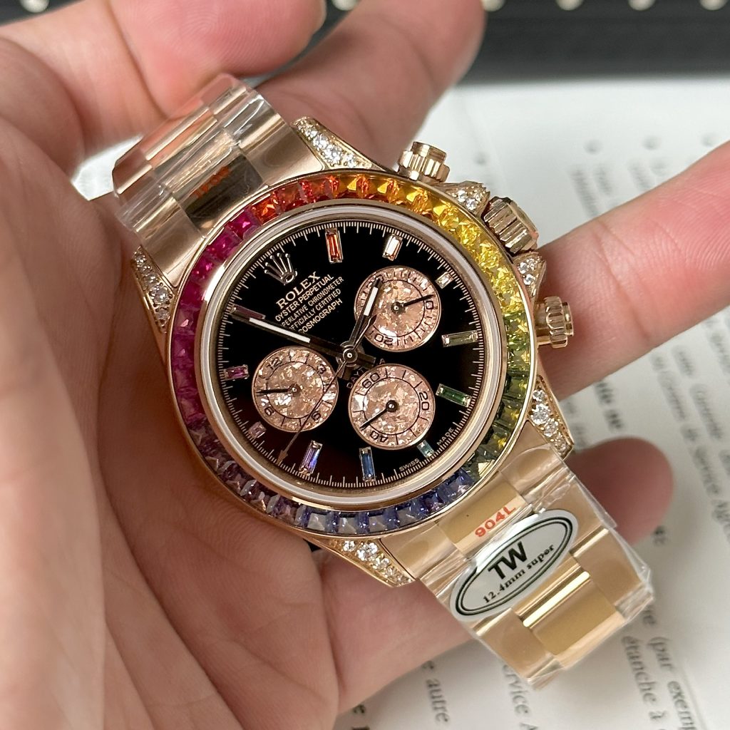 Đồng hồ Rolex Daytona Rainbow Replica cao cấp nhà máy TW 40mm (1)