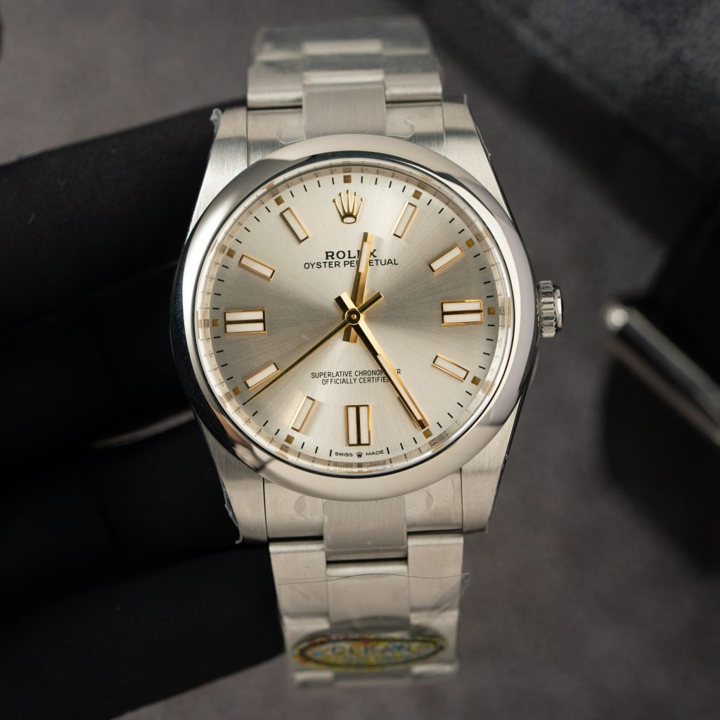 Đồng hồ Rolex Oyster Perpetual Rep 11 cao cấp mặt số bạc nhà máy Clean 3641mm (2)