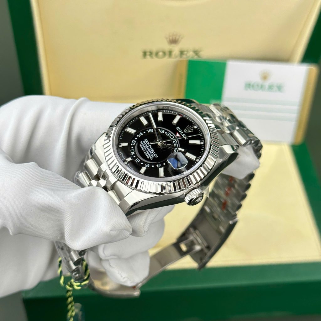 Đồng hồ Rolex Sky-Dweller 326934 Chế Tác mặt đen dây Jubilee 42mm (2)