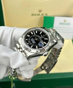 Đồng hồ Rolex Sky-Dweller 326934 Chế Tác mặt đen dây Jubilee 42mm (2)