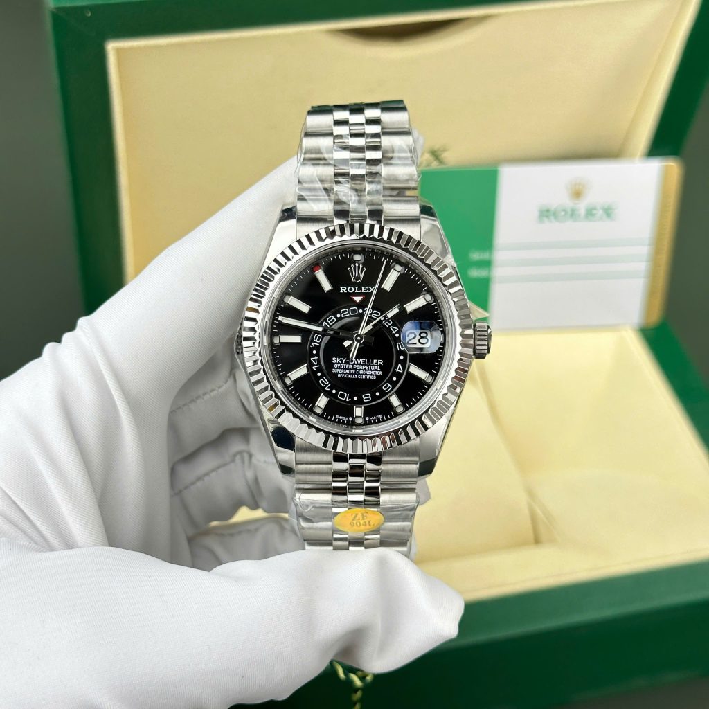 Đồng hồ Rolex Sky-Dweller 326934 Chế Tác mặt đen dây Jubilee 42mm (2)