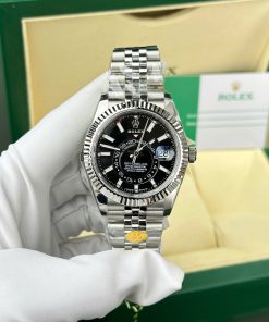 Đồng hồ Rolex Sky-Dweller 326934 Chế Tác mặt đen dây Jubilee 42mm (2)