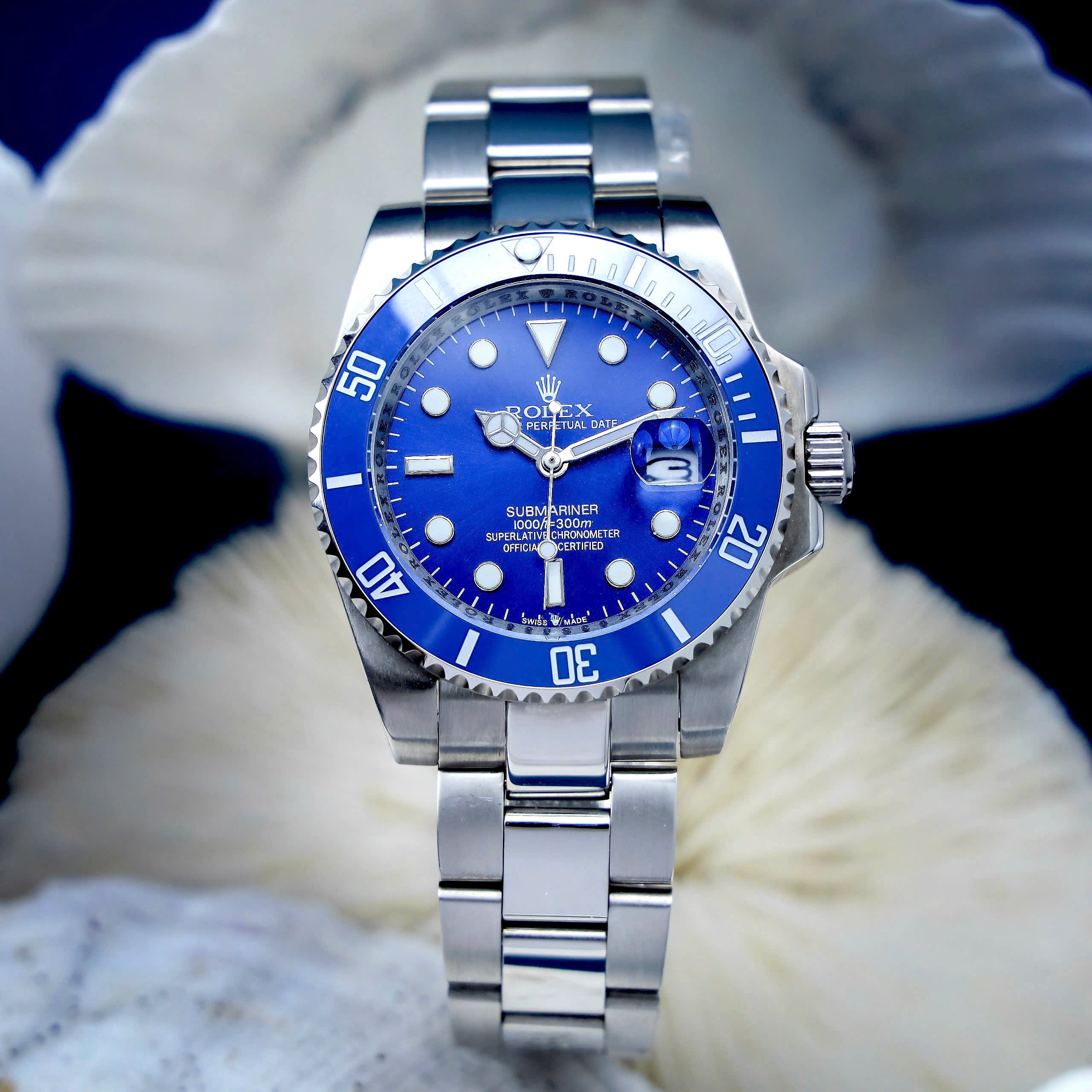 Đồng hồ Rolex Submariner máy cơ Nhật mặt xanh Bleu Fake 11 41mm (1) Đồng hồ Rolex Submariner máy cơ Nhật nam mặt xanh blue Fake 11 41mm