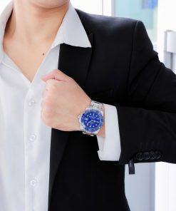 Đồng hồ Rolex Submariner máy cơ Nhật nam mặt xanh blue Fake 11 41mm