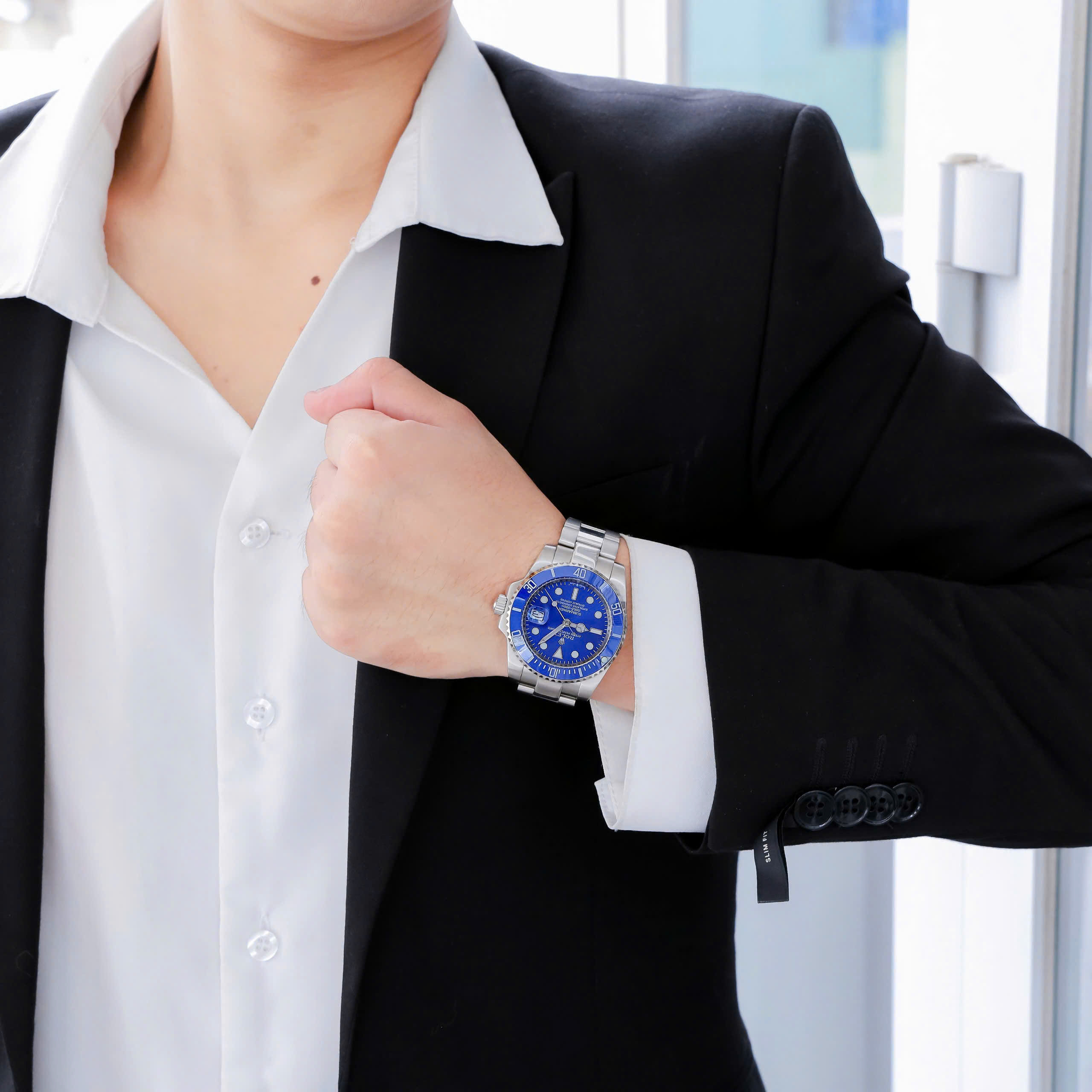 Đồng hồ Rolex Submariner máy cơ Nhật mặt xanh Bleu Fake 11 41mm (3) Đồng hồ Rolex Submariner máy cơ Nhật nam mặt xanh blue Fake 11 41mm