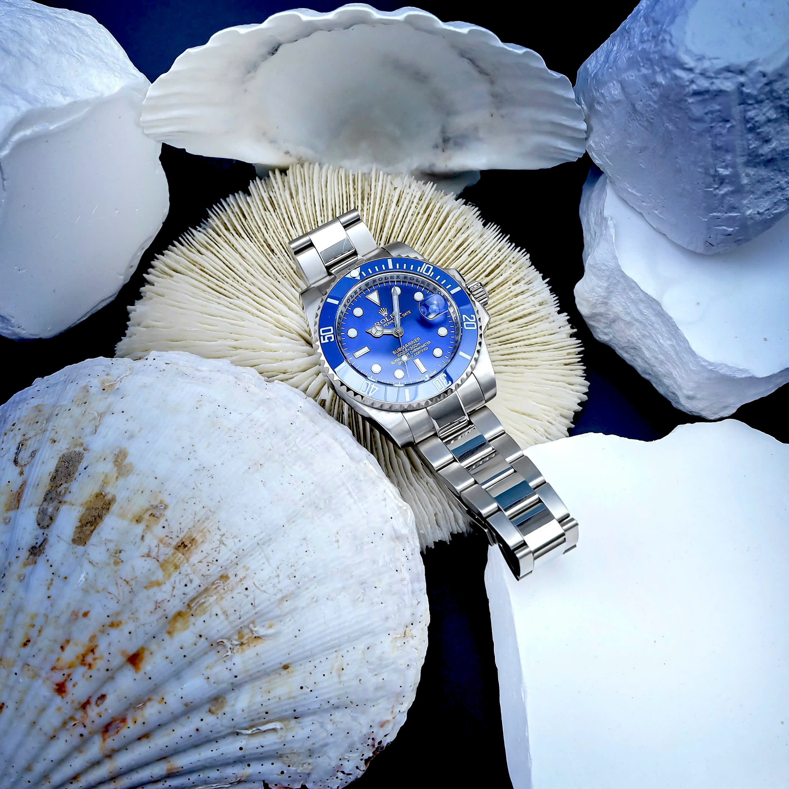 Đồng hồ Rolex Submariner máy cơ Nhật mặt xanh Bleu Fake 11 41mm (4) Đồng hồ Rolex Submariner máy cơ Nhật nam mặt xanh blue Fake 11 41mm