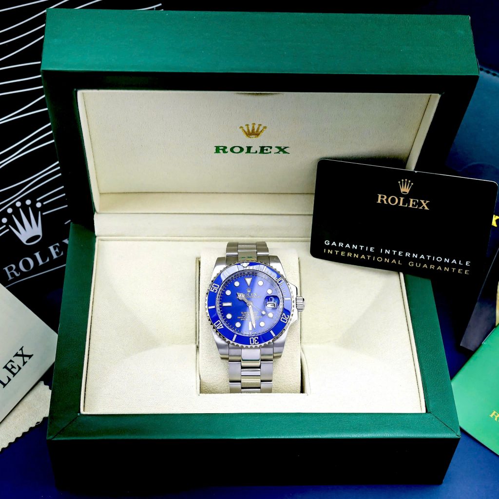 Đồng hồ Rolex Submariner máy cơ Nhật nam mặt xanh blue Fake 11 41mm