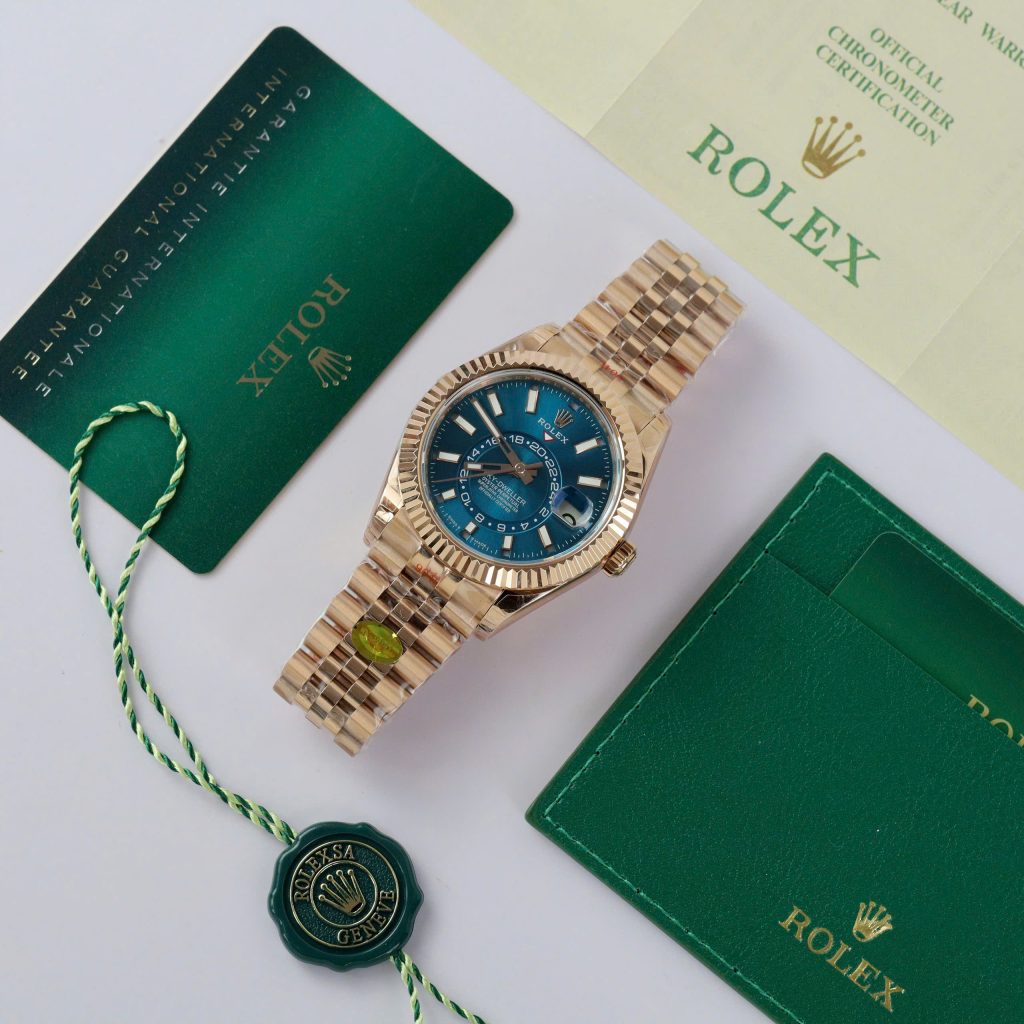 Đồng hồ Sky-Dweller 336935 mặt xanh lam Rep 11 cao cấp 42mm (2)