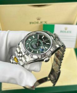 Đồng hồ nam Rolex Sky-Dweller 326934 Replica 11 mặt xanh lá cây dây Jubilee 42mm (2)