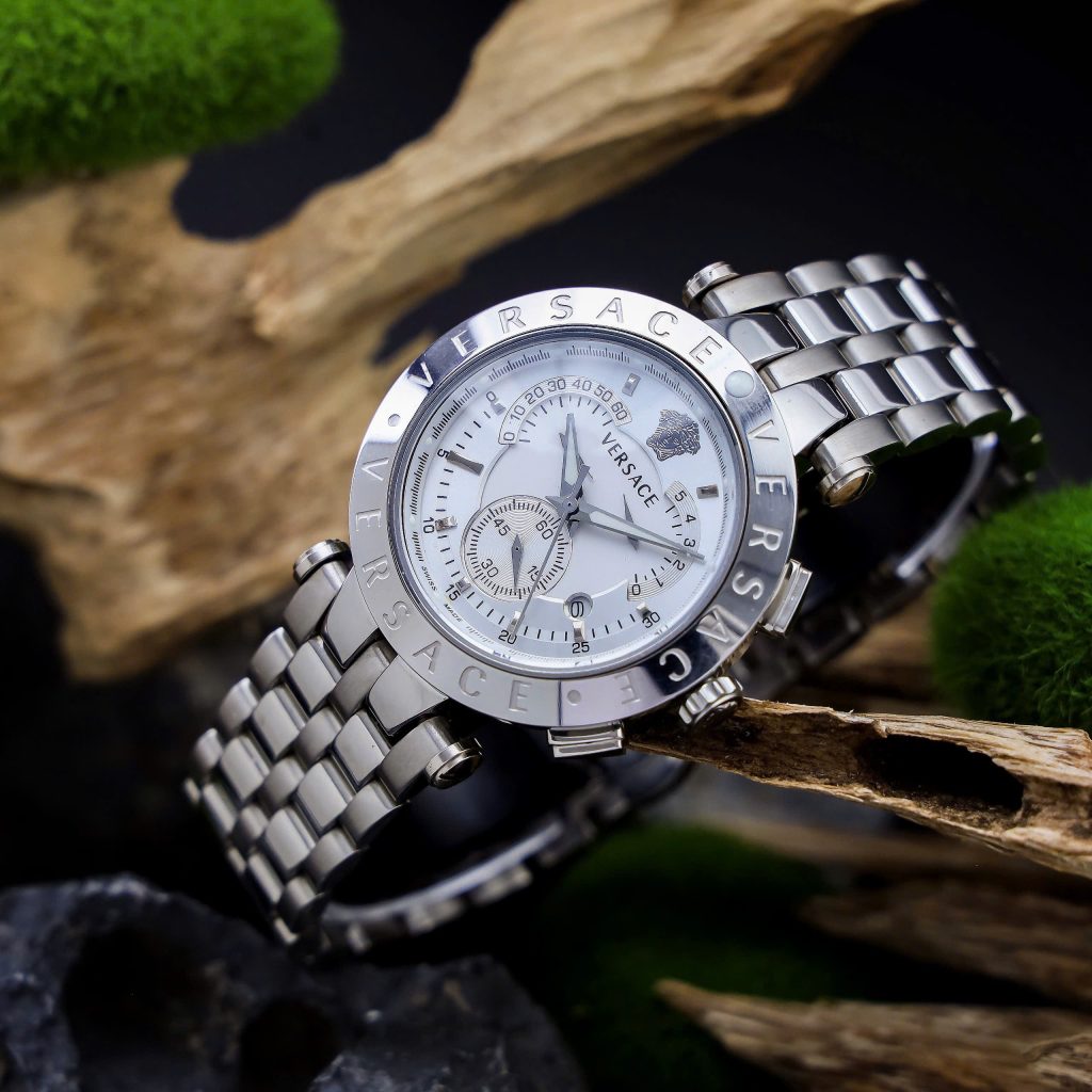 Đồng hồ nam Versace Chronograph dây kim loại Like Auth 43mm