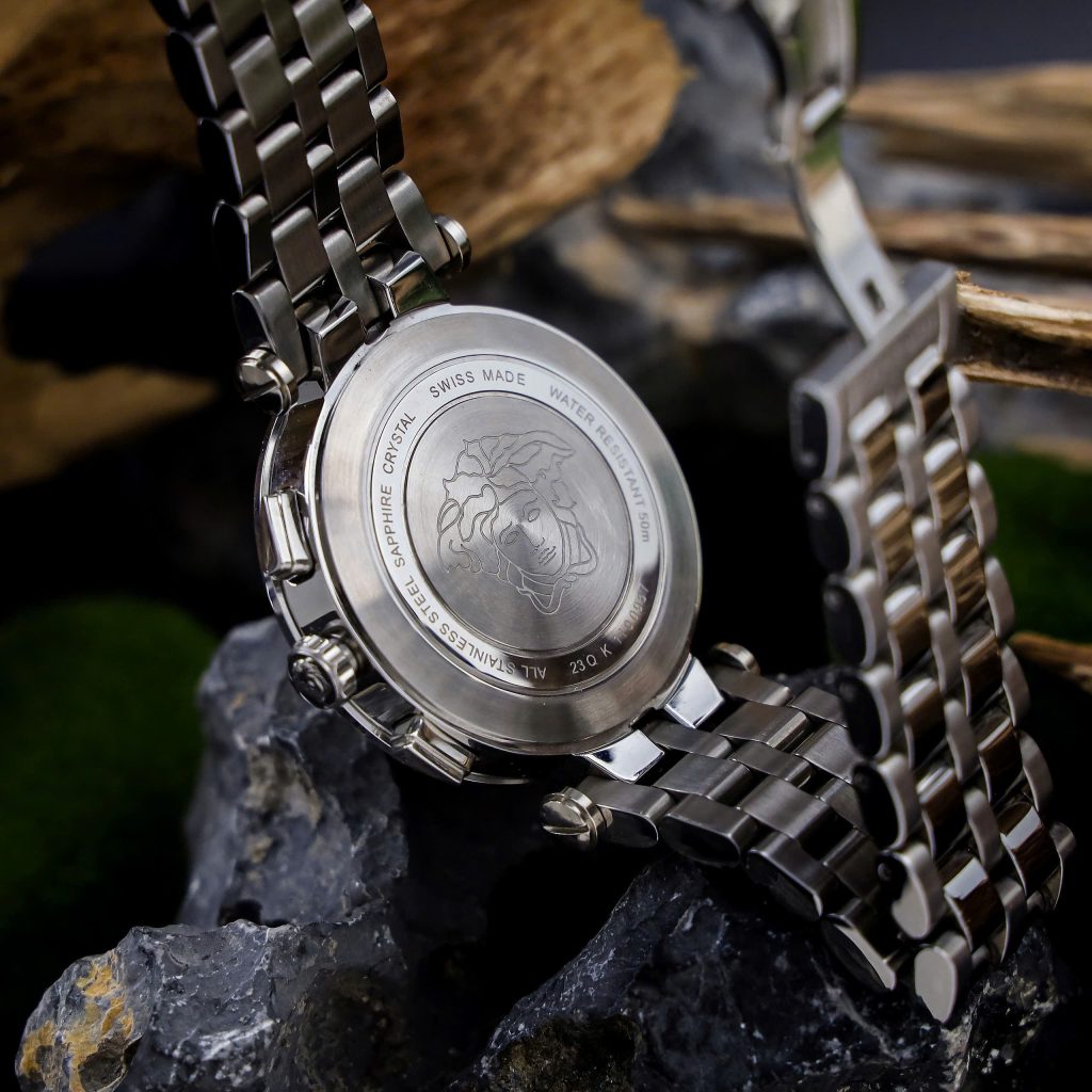 Đồng hồ nam Versace Chronograph dây kim loại Like Auth 43mm