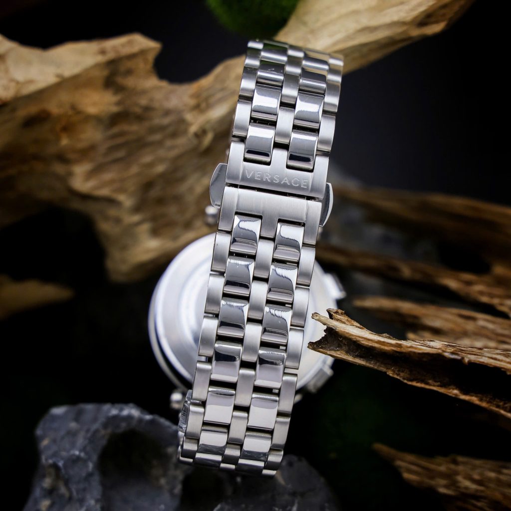 Đồng hồ nam Versace Chronograph dây kim loại Like Auth 43mm