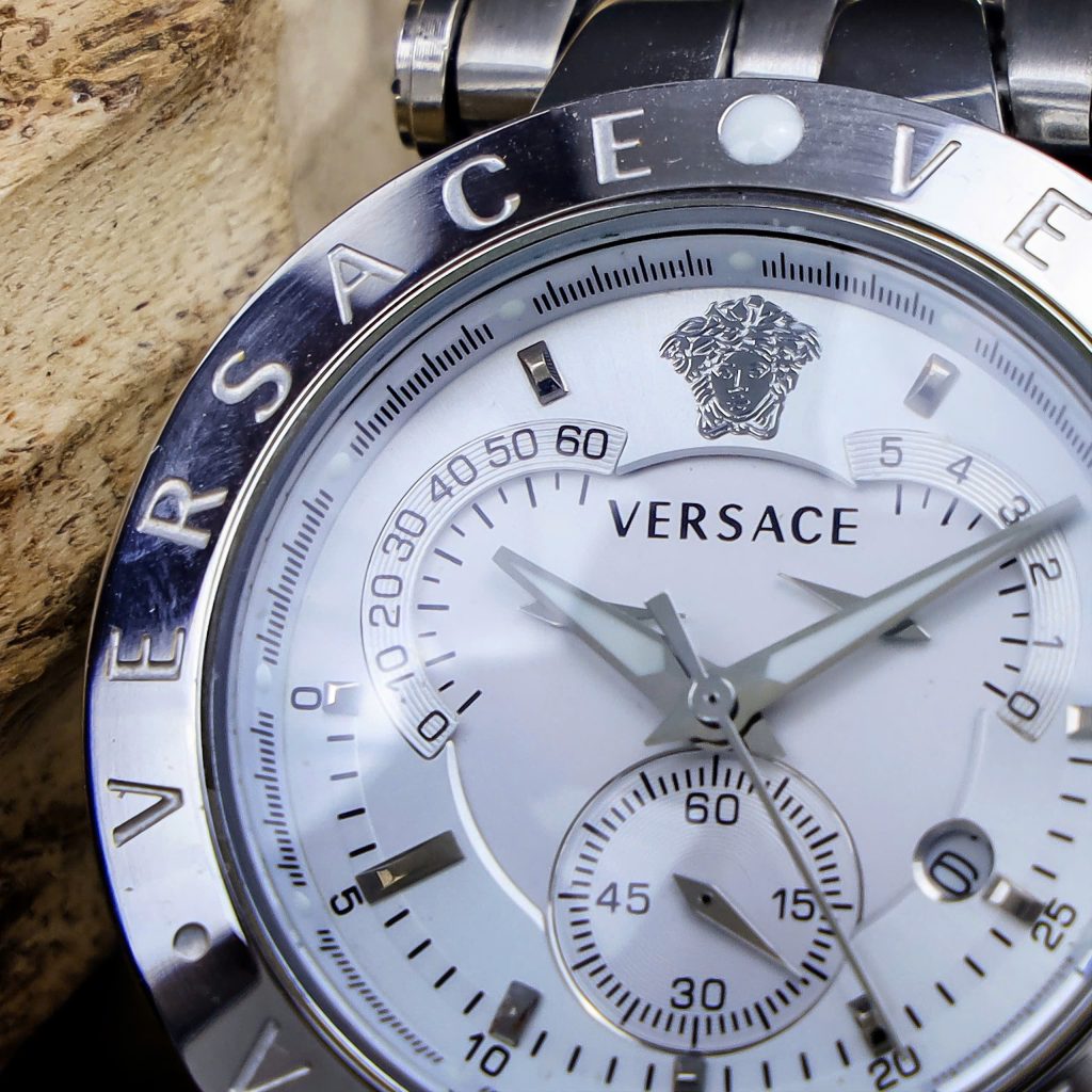 Đồng hồ nam Versace Chronograph dây kim loại Like Auth 43mm