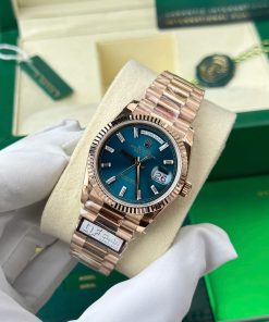 Đồng Hồ Rolex Day-Date 128235 Rep 11 mặt xanh lục trọng lượng 158gram nhà máy QF 36mm (2)