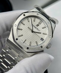 Đồng hồ Audemars Piguet Royal Oak 15500 Replica 1 1 mặt trắng nhà máy APS 41mm (2)