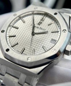 Đồng hồ Audemars Piguet Royal Oak 15500 Replica 1 1 mặt trắng nhà máy APS 41mm (2)