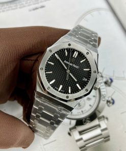 Đồng hồ Audemars Piguet Royal Oak 15500 Replica 11 mặt đen nhà máy APS 41mm (2)