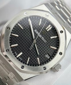 Đồng hồ Audemars Piguet Royal Oak 15500 Replica 11 mặt đen nhà máy APS 41mm (2)