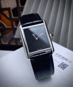 Đồng hồ Cartier Tank Louis dây da mặt chữ Nhật Fake Cao Cấp 24X32mm