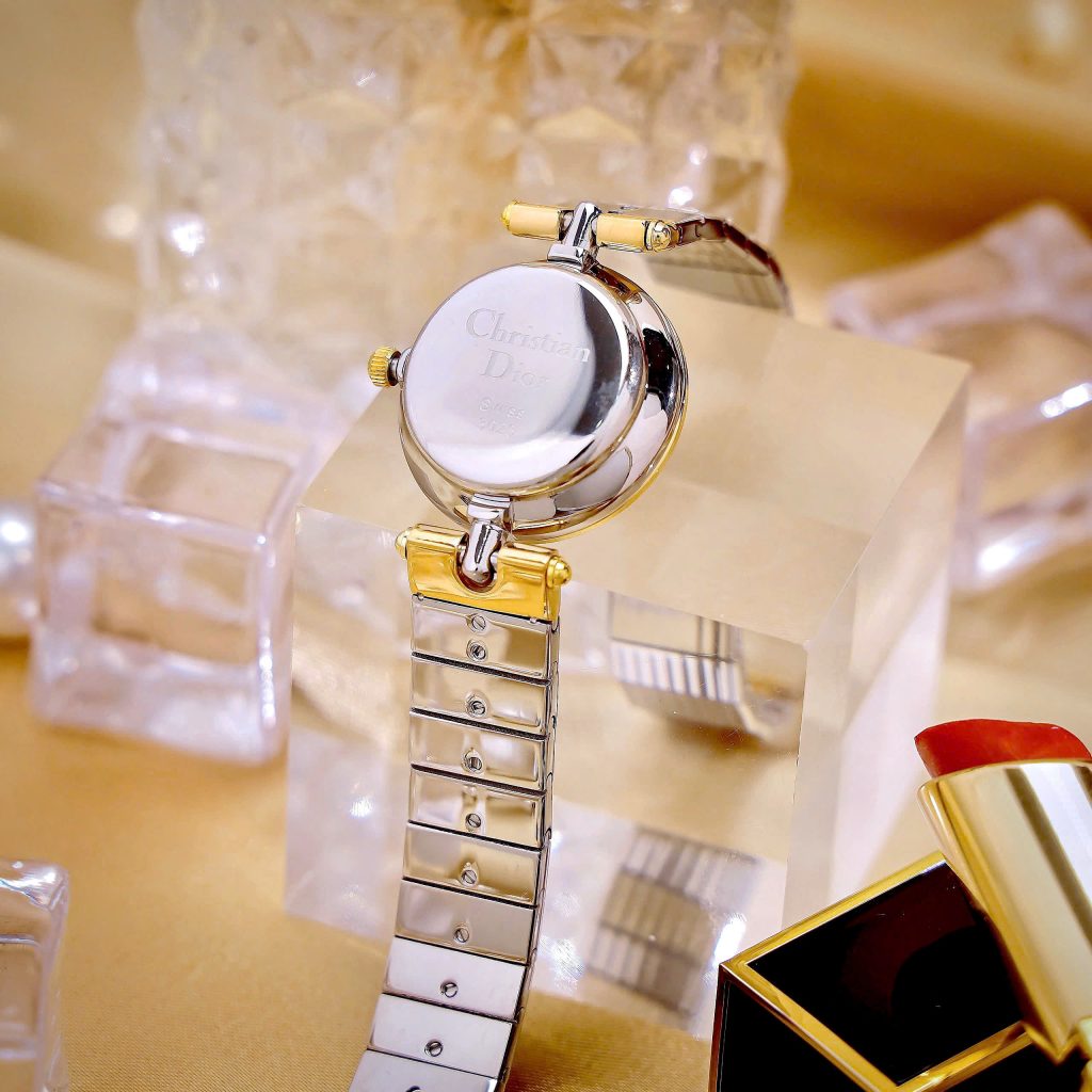 Đồng hồ Dior Nữ Máy Quarzt Nhật Cọc Số La Mã Kim Loại Demi Like Auth 22mm (1)